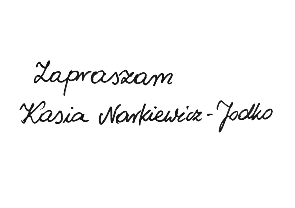 Zapraszam — Kasia Narkiewicz-Jodko